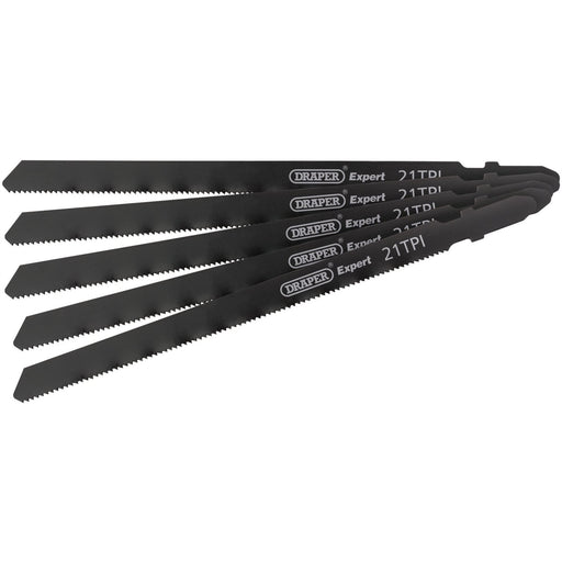 Draper DT318A Jigsaw Blade Set, 130mm, (5 Piece) 81732 Draper - Dynamic Drive