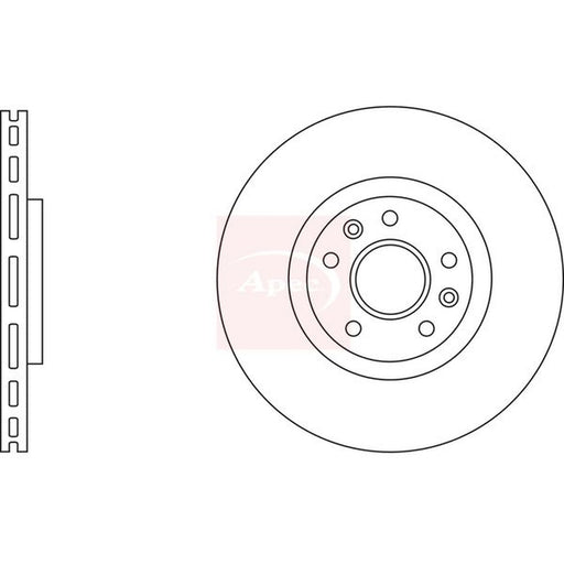 Apec 2 x Vented Brake Discs fits Kia Optima Sportswagon 2016-2019 2.0