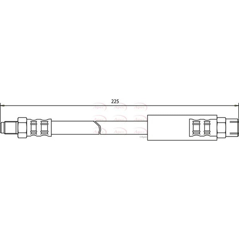Apec Brake Hydraulic Hose Line Rear fits BMW 8 1992-1996