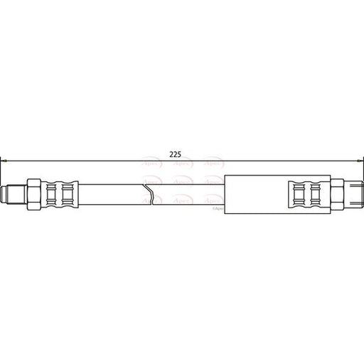 Apec Brake Hydraulic Hose Line Rear fits BMW 8 1992-1996