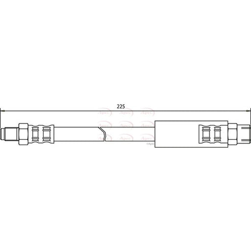 Apec Brake Hydraulic Hose Line Rear HOS3370