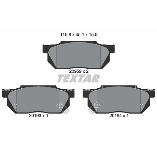 Textar Front Brake Pad Set 2095902