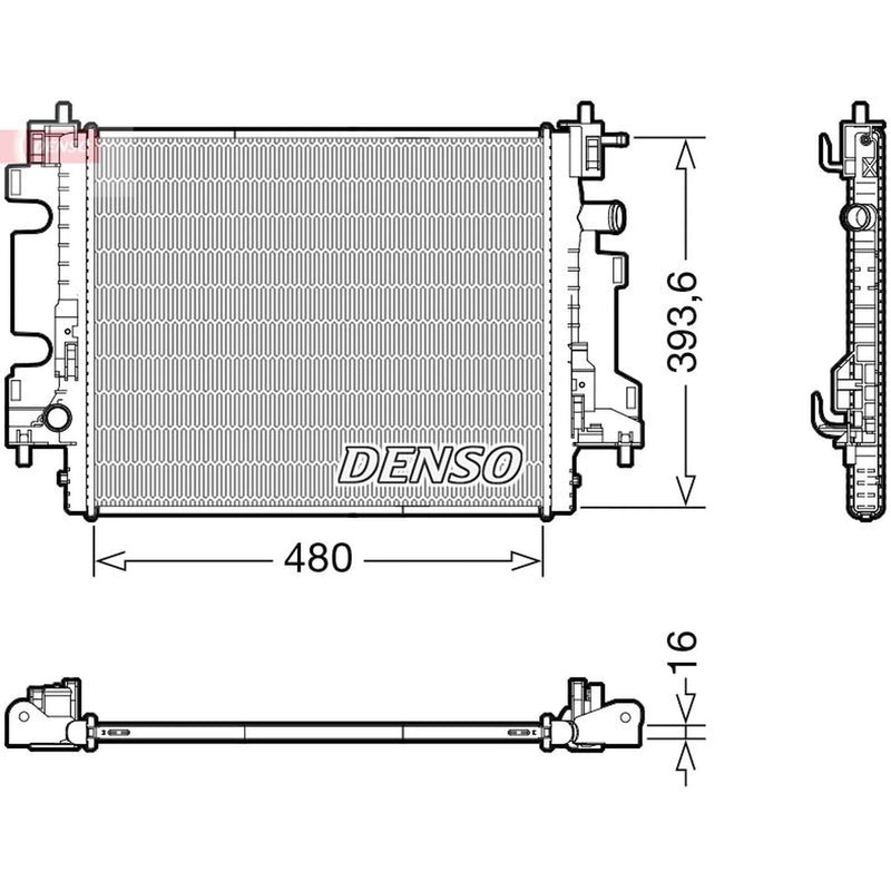 Denso Engine Radiator fits Renault Twingo III 2014-2019 0.9 1.0