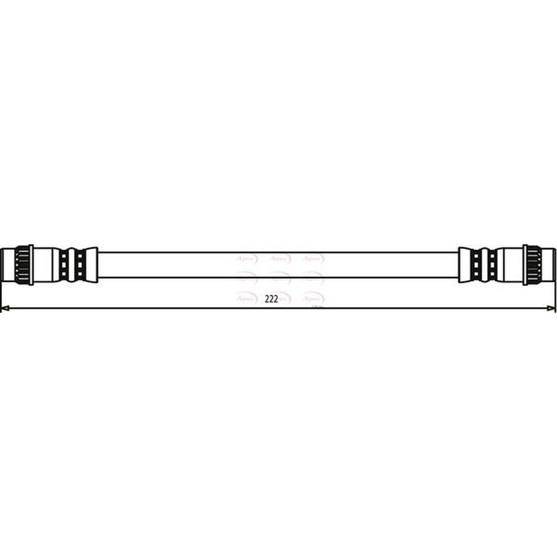 Apec Brake Hydraulic Hose Line Rear Right fits Peugeot 206 1998-2012