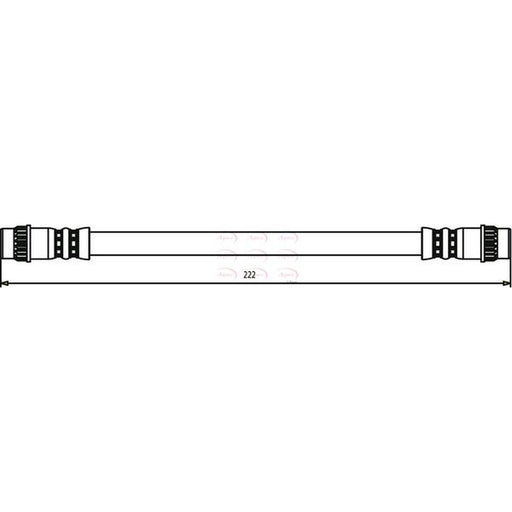 Apec Brake Hydraulic Hose Line Rear Right fits Peugeot 206 1998-2012