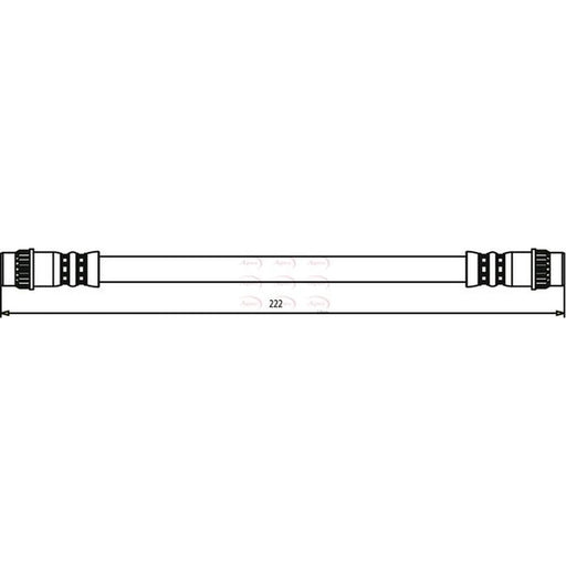 Apec Brake Hydraulic Hose Line Rear Right HOS3068