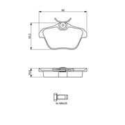 Bosch Front & Rear Pads fits Alfa Romeo 166 1998-2007 2.0 2.4 2.5 3.0 3.2