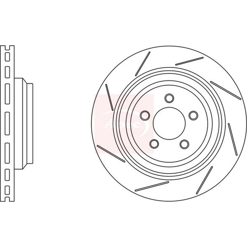 Apec 2 x / Brake Discs fits Chrysler 300C 2004-2010 3.0 3.5 5.7