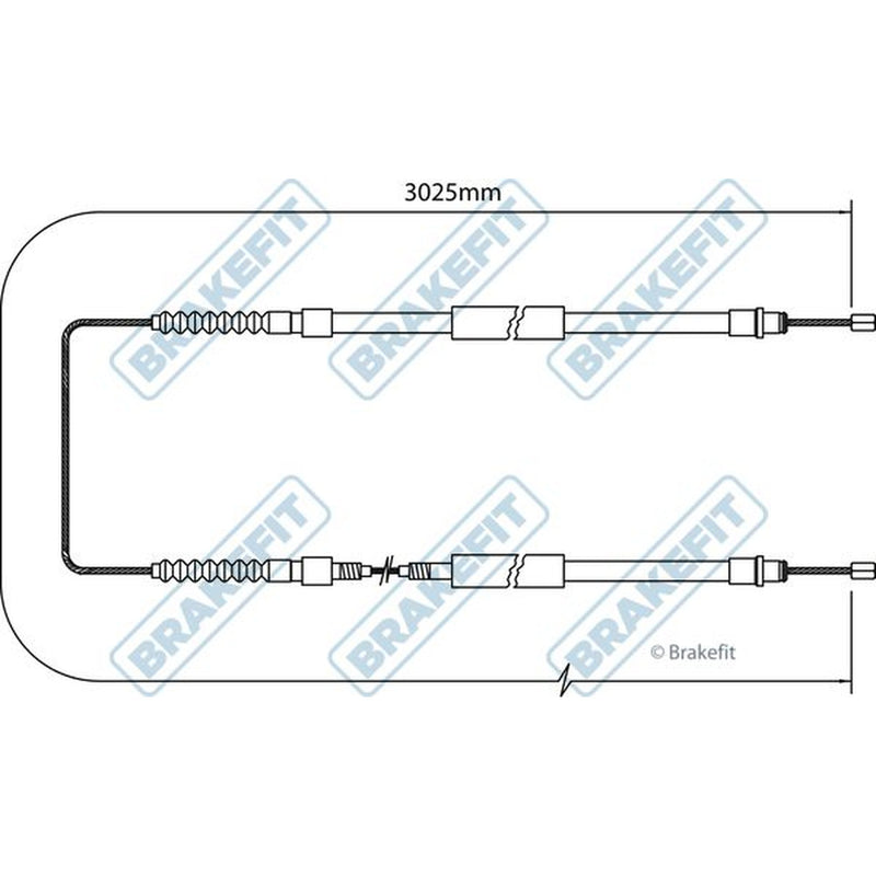 Apec Handbrake Cable Left Rear fits Citroën Relay I 1994-2002 1.9 2.5 2.8