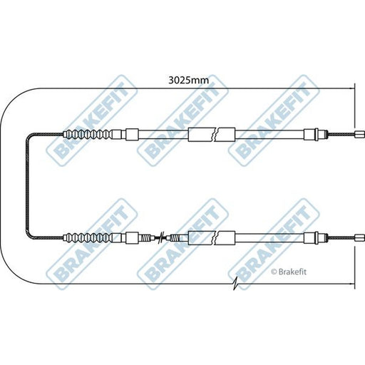 Apec Handbrake Cable Left Rear fits Citroën Relay I 1994-2002 1.9 2.5 2.8