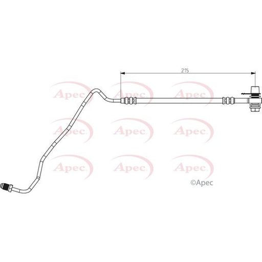 Apec Brake Hydraulic Hose Line Rear Left fits Seat Cordoba 1993-1996 1.9