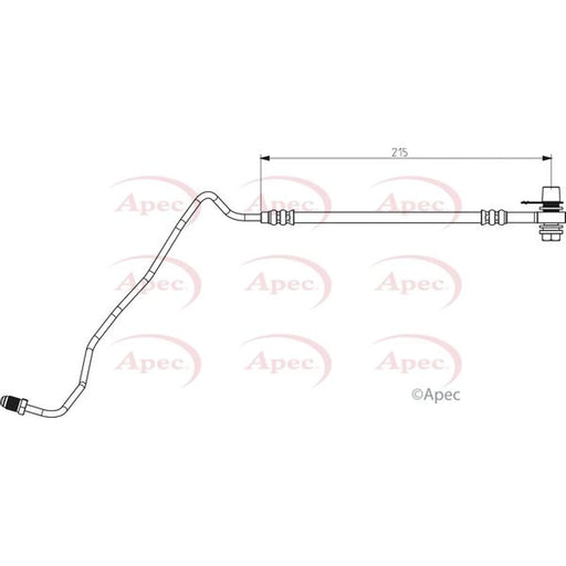 Apec Brake Hydraulic Hose Line outer HOS3881
