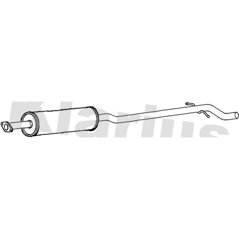 Klarius Box With Centre Pipe Centre fits Volvo S60 I 2000-2010 2.0 2.4 2.5