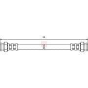 Apec Brake Hydraulic Hose Line Rear fits Abarth 500 / 595 / 695 2008 on 1.4