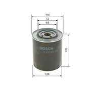Bosch Engine Oil Filter fits Volvo F4 1978-1986