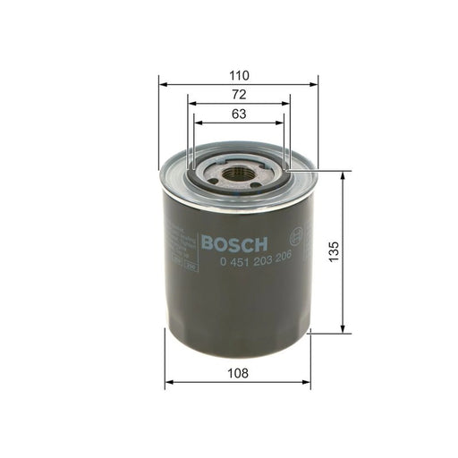 Bosch Engine Oil Filter fits Volvo F4 1978-1986