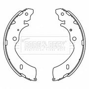 Borg & Beck Brake Shoe Set Axle Kit BBS6505