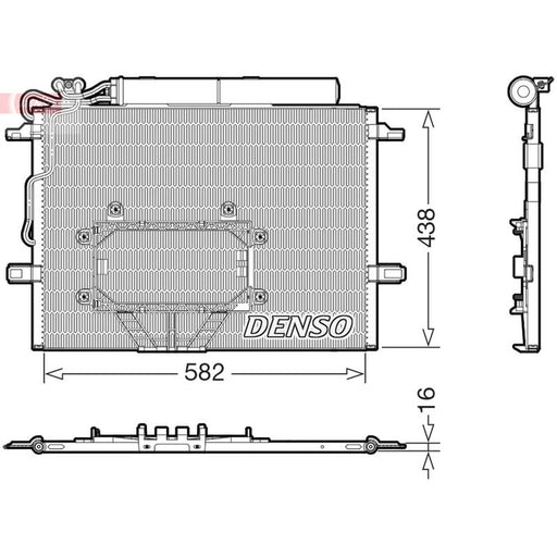 Denso Air Conditioning Condenser fits Mercedes-Benz Cls 2006-2010