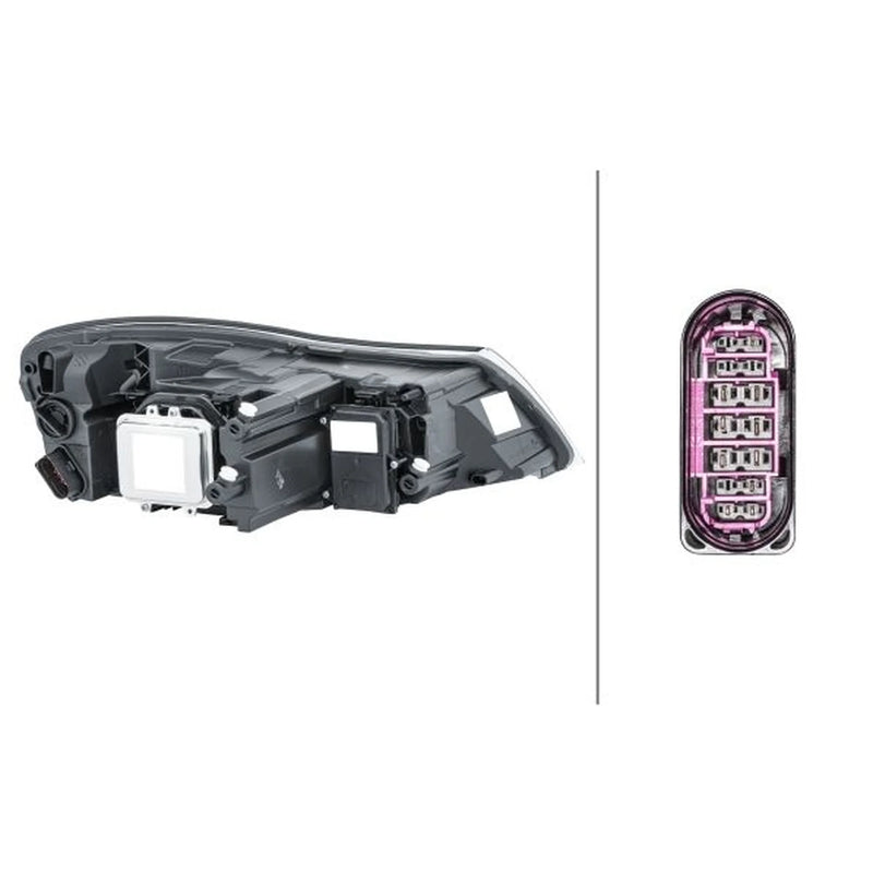 Hella Headlight Headlamp W5W Left fits Skoda Octavia II 2004-2013