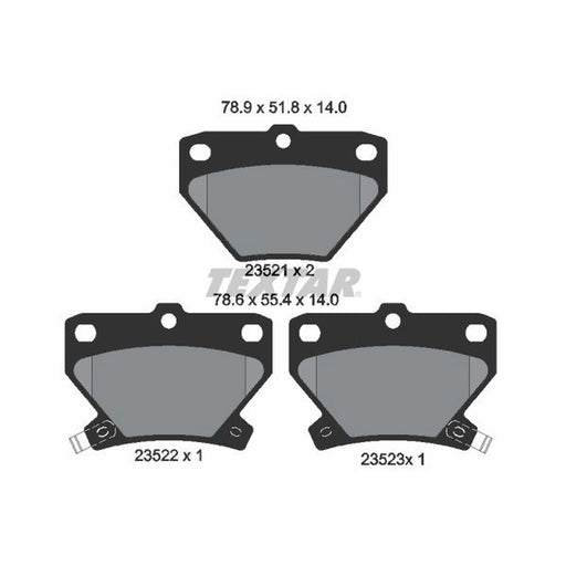 Textar Rear Brake Pad Set 2352101