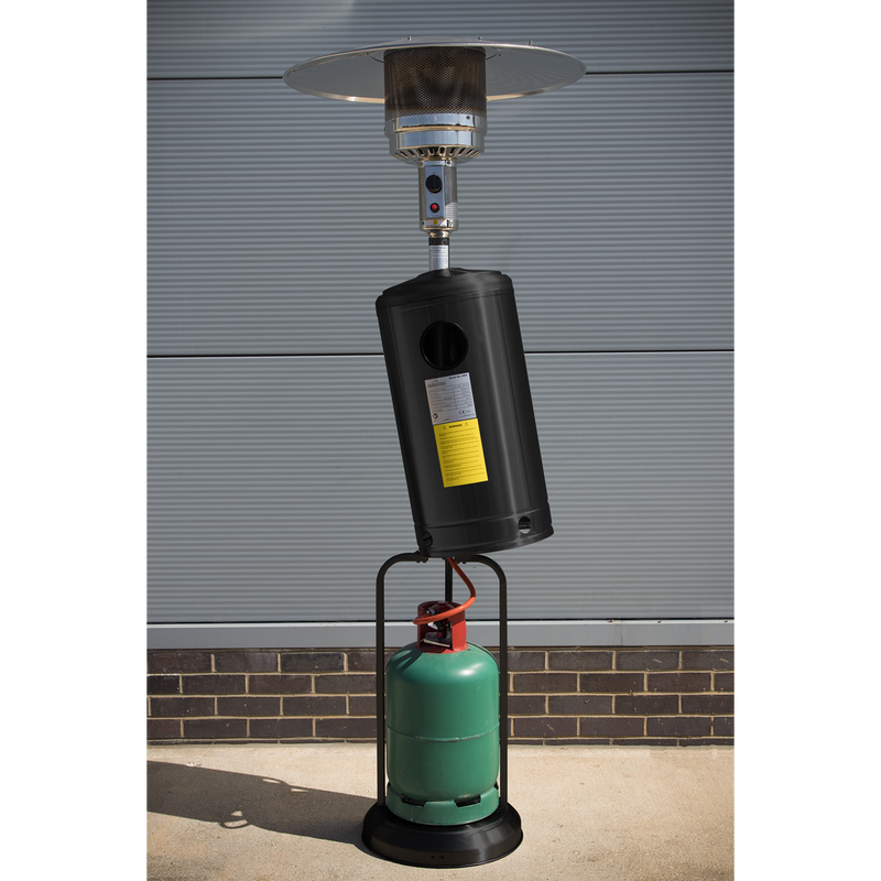Dellonda Outdoor Garden Gas Patio Heater 13kW Commercial & Domestic Use Black Dellonda  - Dynamic Drive