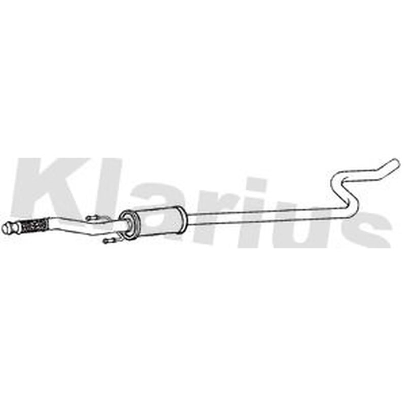 Klarius Box With Centre Pipe fits Citroën C3 Aircross I 2017 on 1.2