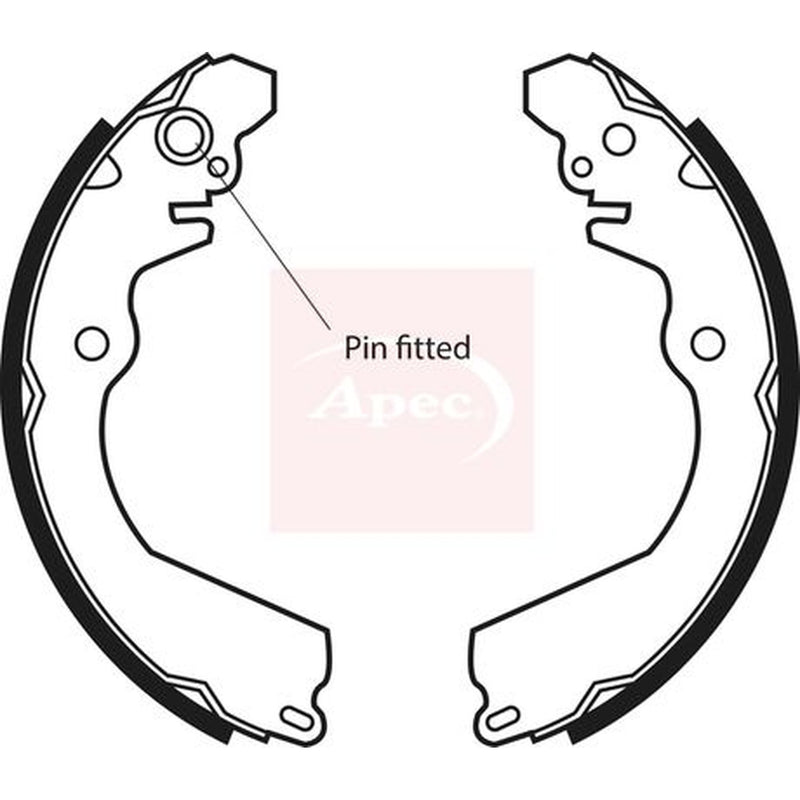 Apec Brake Shoe Set Axle Kit fits Mitsubishi Carisma 1995-2006 1.6 1.8 1.9