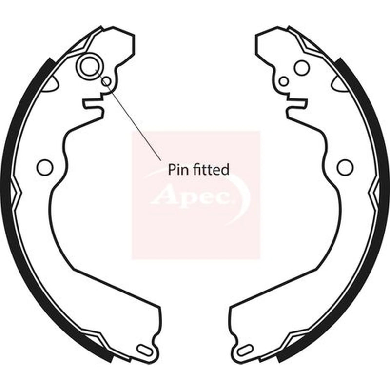 Apec Brake Shoe Set Axle Kit SHU544