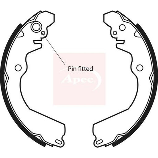 Apec Brake Shoe Set Axle Kit fits Mitsubishi Carisma 1995-2006 1.6 1.8 1.9