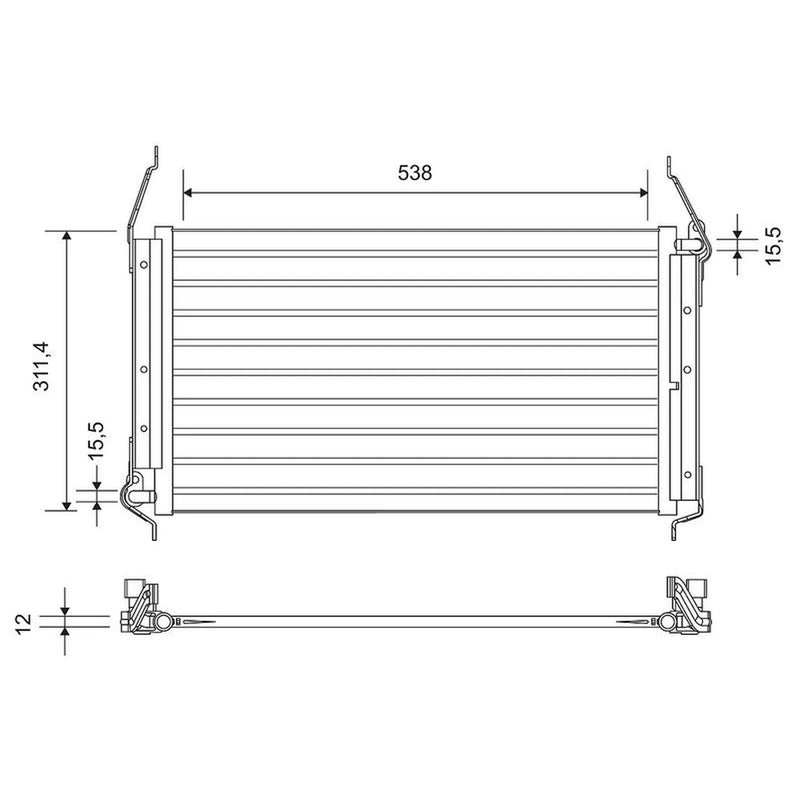 Valeo Air Conditioning Condenser 818019