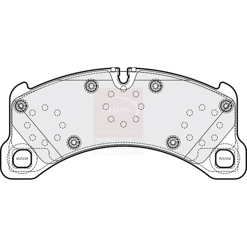 Apec Black Front Brake Pad Set fits Porsche Cayenne 2010-2018 3.0 3.6 4.2 4.8