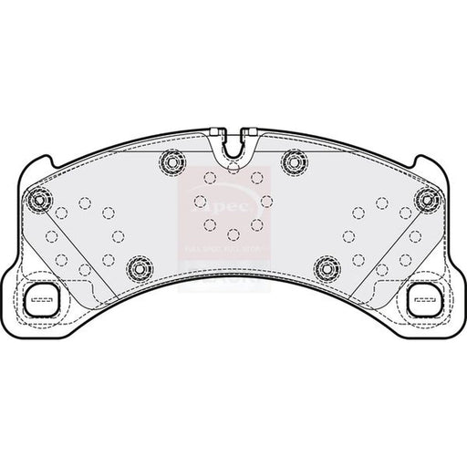 Apec Black Front Brake Pad Set fits Porsche Cayenne 2010-2018 3.0 3.6 4.2 4.8