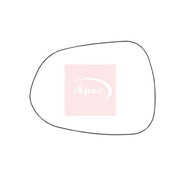 Apec Exterior Wing Mirror Glass Left fits Honda Jazz II 2002-2008 1.2 1.3