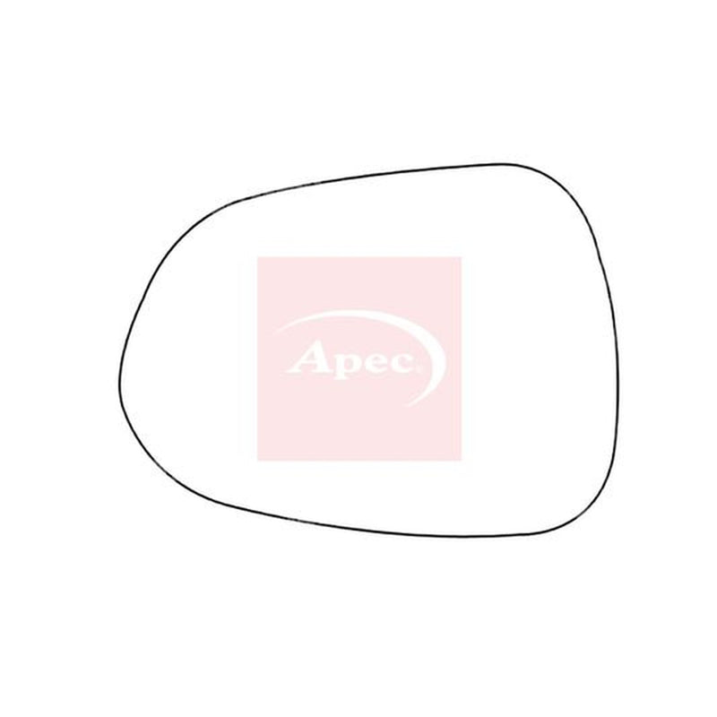 Apec Exterior Wing Mirror Glass Left fits Honda Jazz II 2002-2008 1.2 1.3