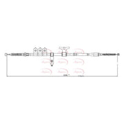 Apec Handbrake Cable Left Rear fits Ford Ranger 1999-2006 2.5
