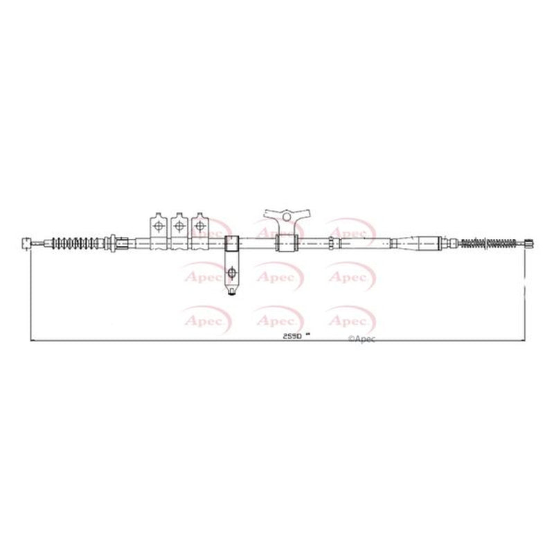 Apec Handbrake Cable Left Rear fits Ford Ranger 1999-2006 2.5