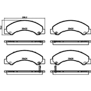 Mintex Front Brake Pad Set fits Isuzu Elf 2003 on