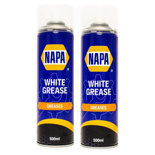 2x NAPA High Performance White Lithuim Grease 500ml Lubrication Spray Aerosol NAPA - Dynamic Drive
