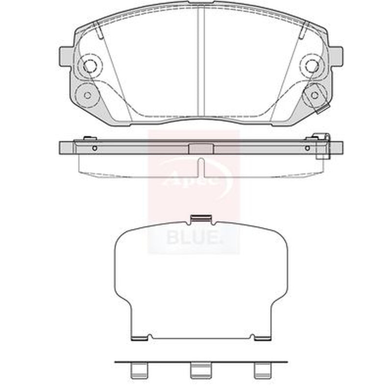 Apec Front Brake Pad Set fits Hyundai Tucson 2020-2021 1.6