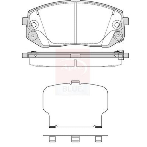 Apec Front Brake Pad Set fits Hyundai Tucson 2020-2021 1.6