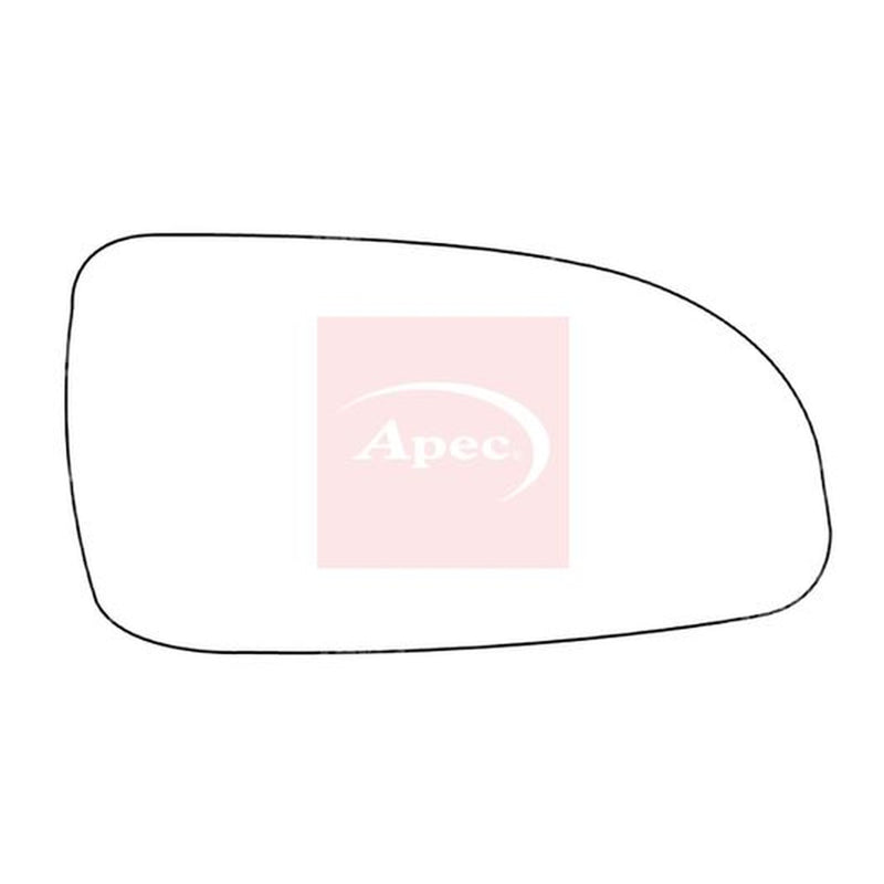 Apec Exterior Wing Mirror Glass Right fits Opel Astra H 2004-2014