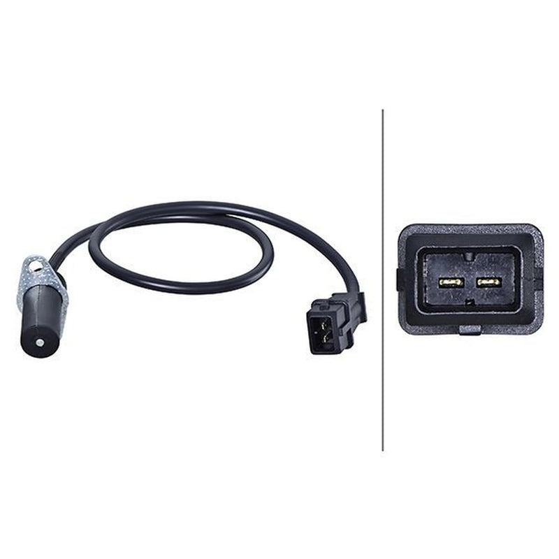 Hella Crankshaft Position Sensor fits Fiat Ducato 1994-2006 2.5 2.8
