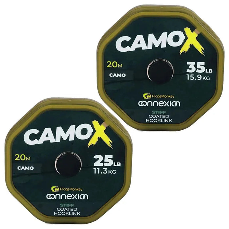RidgeMonkey Connexion CamoX Stiff Coated Hooklink 25lb - RMT319