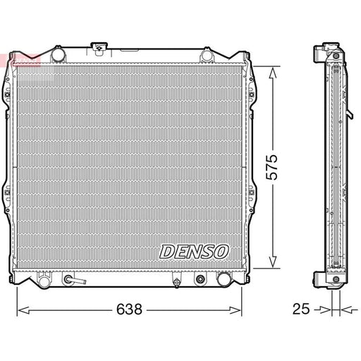 Denso Engine Radiator fits Toyota Land Cruiser Colorado 1996-2002 3.0