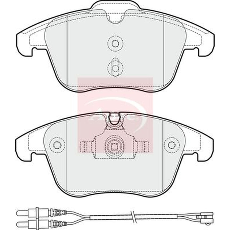Apec Front Brake Pad Set fits Citroën C5 III 2008-2015 1.6 2.0