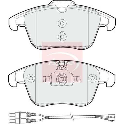 Apec Front Brake Pad Set fits Citroën C5 III 2008-2015 1.6 2.0