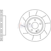 Fahren 2 x Perforated/Vented Front Brake Discs FBD6936-x2