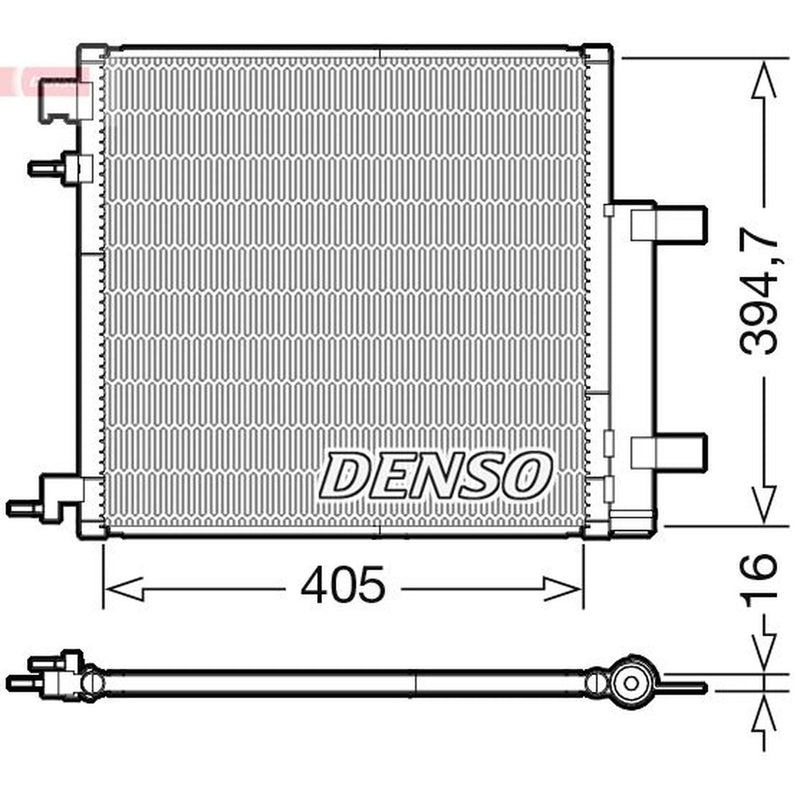Denso Air Conditioning Condenser fits Chevrolet Spark 2010 on 1.0 1.2