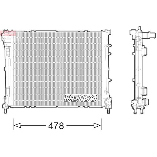 Denso Engine Radiator fits Fiat Panda 2012 on 0.9