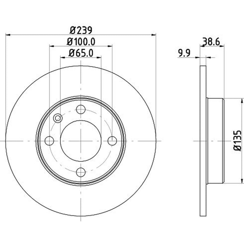 Mintex Front Brake Solid Discs & Pads fits VW Passat B2 1984-1988 2.0 2.2